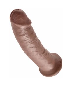 King Cock 9 In. Cock Realistic Dildo With Suction Cup Brown