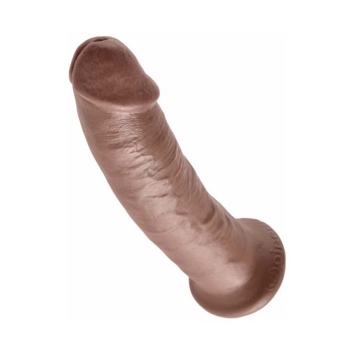 King Cock 9 In. Cock Realistic Dildo With Suction Cup Brown - Image 3