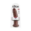 King Cock 10 In. Cock Realistic Dildo With Suction Cup Brown