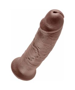 King Cock 10 In. Cock Realistic Dildo With Suction Cup Brown