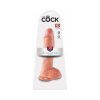 King Cock 10 In. Cock With Balls Realistic Suction Cup Dildo Beige