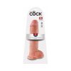 King Cock 11 In. Cock With Balls Realistic Suction Cup Dildo Beige