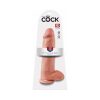 King Cock 12 In. Cock With Balls Realistic Suction Cup Dildo Beige