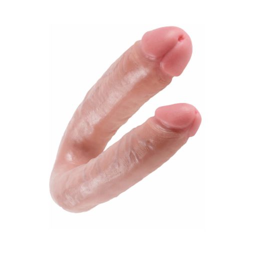 King Cock Double Trouble Large 7 In. Realistic Dual-Ended Dildo Beige - Image 3