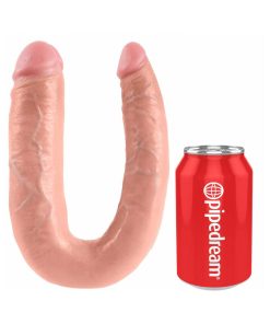 King Cock Double Trouble Large 7 In. Realistic Dual-Ended Dildo Beige