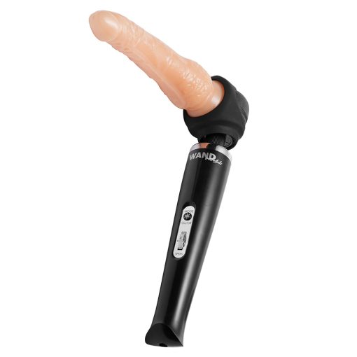 Wand Essentials Silicone Strap Cap Wand Harness For Dildos Black - Image 5