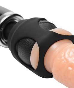 Wand Essentials Silicone Strap Cap Wand Harness For Dildos Black