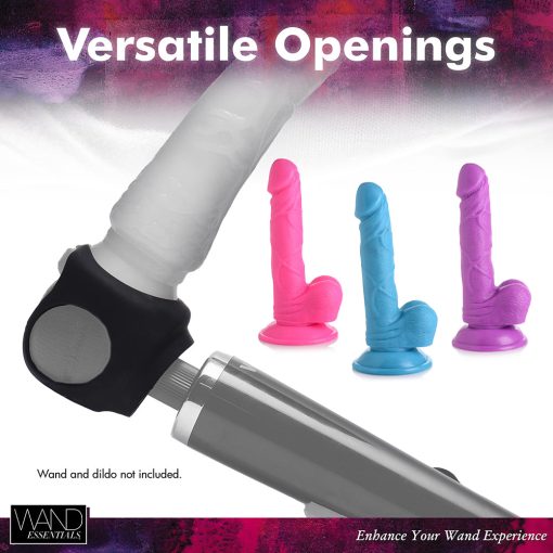 Wand Essentials Silicone Strap Cap Wand Harness For Dildos Black - Image 12