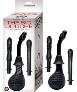 The Big Douche For Vaginal & Anal Use With 3 Unique Attachments (Black)