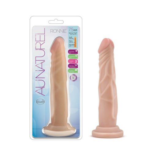 Au Naturel Ronnie 7.5 In. Posable Dual Density Dildo Beige