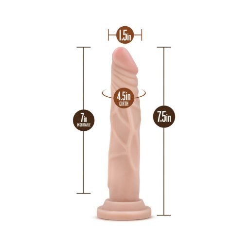 Au Naturel Ronnie 7.5 In. Posable Dual Density Dildo Beige - Image 9