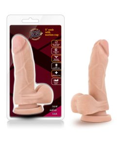 X5 Plus Realistic 5 In. Posable Dildo With Balls Beige