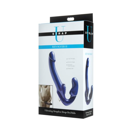 Strap U Revolver Ii Strapless Strap-On Dildo Blue