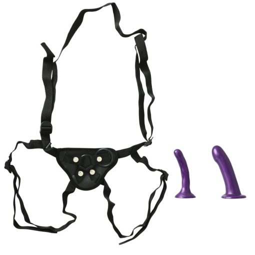 Sportsheets Anal Explorer Kit With Adjustable Strap-On Harness & 2-Piece Silicone Dildo Set - Image 2
