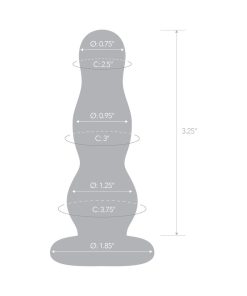 Glas 4 In. Glass Butt Plug