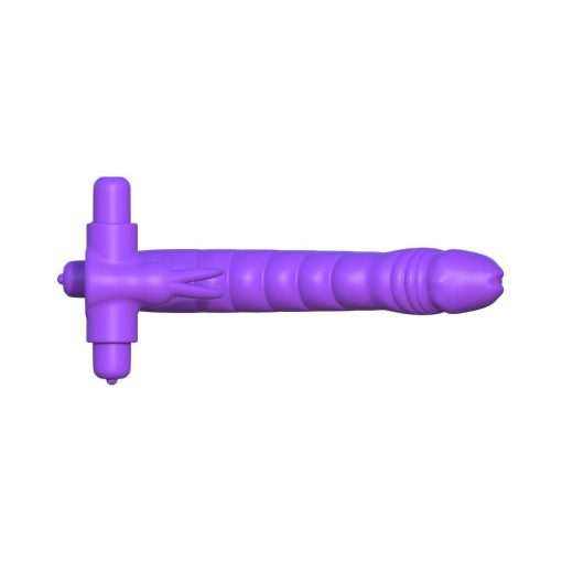Fantasy C-Ringz Double Penetrator Vibrating Rabbit Dual Entry Cockring Purple - Image 5