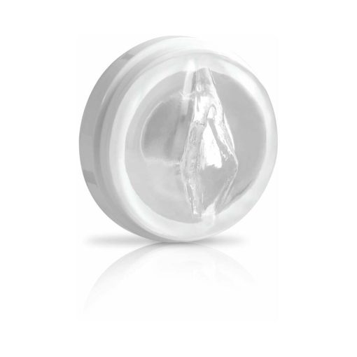 Pdx Mega-Bator Pussy Rotating Thrusting Stroker With Suction Cup Clear/White - Image 4