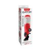Pdx Mega-Bator Mouth Rechargeable Rotating Thrusting Stroker With Hands-Free Suction Cup Clear/Red