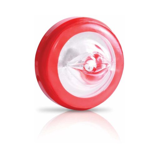 Pdx Mega-Bator Mouth Rechargeable Rotating Thrusting Stroker With Hands-Free Suction Cup Clear/Red - Image 4