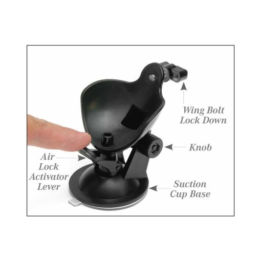 Pdx Mega-Bator Mouth Rechargeable Rotating Thrusting Stroker With Hands-Free Suction Cup Clear/Red - Image 6