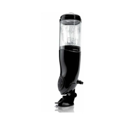 Pdx Mega-Bator Ass Rechargeable Rotating Thrusting Stroker With Hands-Free Suction Cup Clear/Black - Image 2