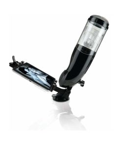 Pdx Mega-Bator Ass Rechargeable Rotating Thrusting Stroker With Hands-Free Suction Cup Clear/Black