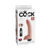 King Cock 9 In. Squirting Cock With Balls Realistic Dildo Beige