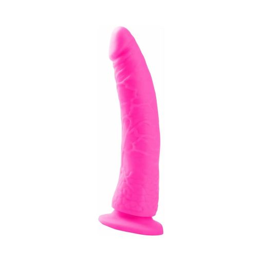 Neon Slim 7 Realistic 7 In. Dildo With Suction Cup Pink - Image 2