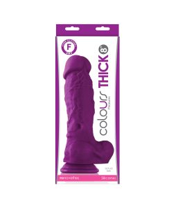 Colours Pleasures Thick 8 In. Dildo Purple