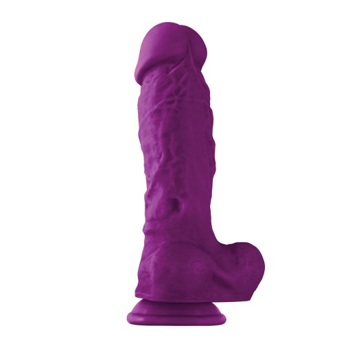 Colours Pleasures Thick 8 In. Dildo Purple - Image 2