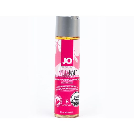 Jo Naturalove Organic Strawberry Fields Flavored Water-Based Lubricant 4 Oz.