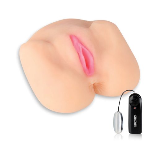 Hustler Vibrating Spread Eagle Pussy & Ass Dual Entry Masturbator - Image 2