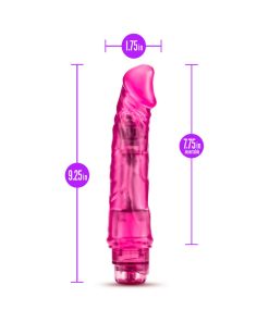 B Yours Vibe 6 Realistic 9.25 In. Vibrating Dildo Pink