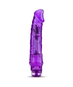 Alternative view of B Yours Vibe 6 Realistic 9.25 In. Vibrating Dildo Purple