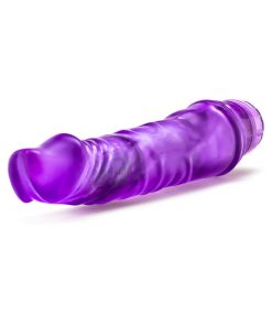 B Yours Vibe 6 Realistic 9.25 In. Vibrating Dildo Purple
