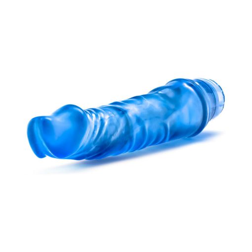 B Yours Vibe 6 Realistic 9.25 In. Vibrating Dildo Blue - Image 4