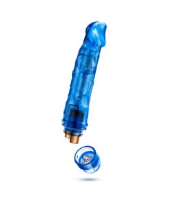 B Yours Vibe 6 Realistic 9.25 In. Vibrating Dildo Blue