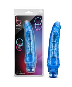 B Yours Vibe 7 Realistic 8.75 In. Vibrating Dildo Blue