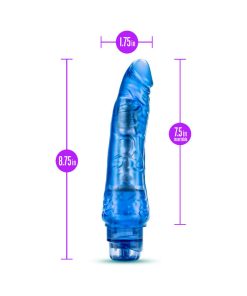 B Yours Vibe 7 Realistic 8.75 In. Vibrating Dildo Blue