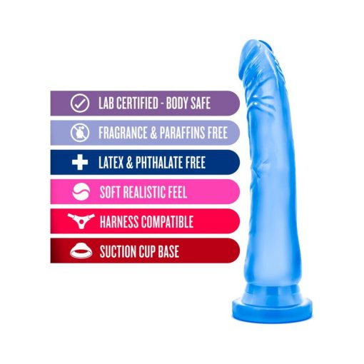 B Yours Sweet 'N Hard 6 Realistic 8.5 In. Dildo Blue - Image 6