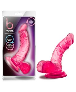 B Yours Sweet 'N Hard 8 Realistic 6.5 In. Dildo With Balls Pink