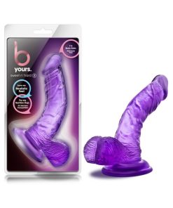 B Yours Sweet 'N Hard 8 Realistic 6.5 In. Dildo With Balls Purple