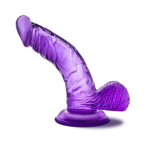 B Yours Sweet 'N Hard 8 Realistic 6.5 In. Dildo With Balls Purple - Image 2
