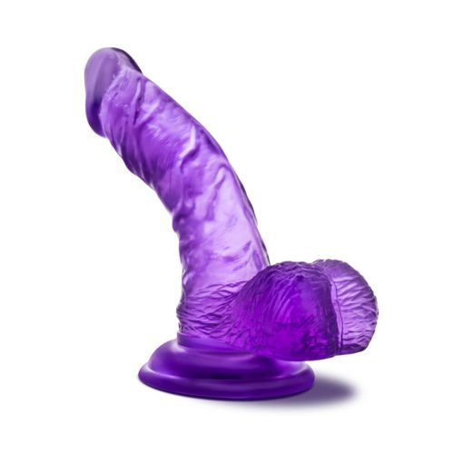 B Yours Sweet 'N Hard 8 Realistic 6.5 In. Dildo With Balls Purple - Image 3