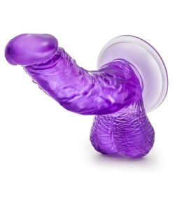 B Yours Sweet 'N Hard 8 Realistic 6.5 In. Dildo With Balls Purple