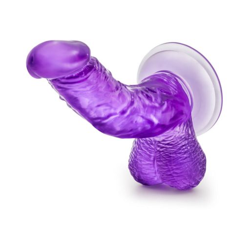 B Yours Sweet 'N Hard 8 Realistic 6.5 In. Dildo With Balls Purple - Image 4