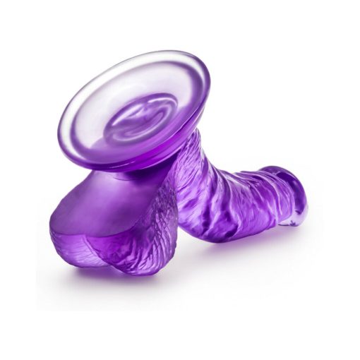 B Yours Sweet 'N Hard 8 Realistic 6.5 In. Dildo With Balls Purple - Image 5