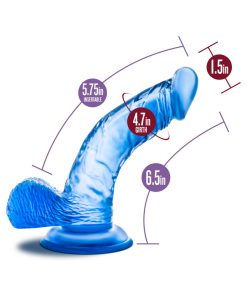 B Yours Sweet 'N Hard 8 Realistic 6.5 In. Dildo With Balls Blue