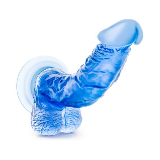 B Yours Sweet 'N Hard 7 Realistic 8.5 In. Dildo With Balls Blue - Image 3