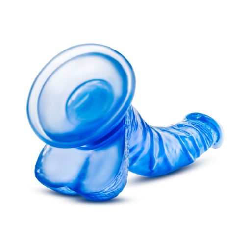 B Yours Sweet 'N Hard 7 Realistic 8.5 In. Dildo With Balls Blue - Image 4